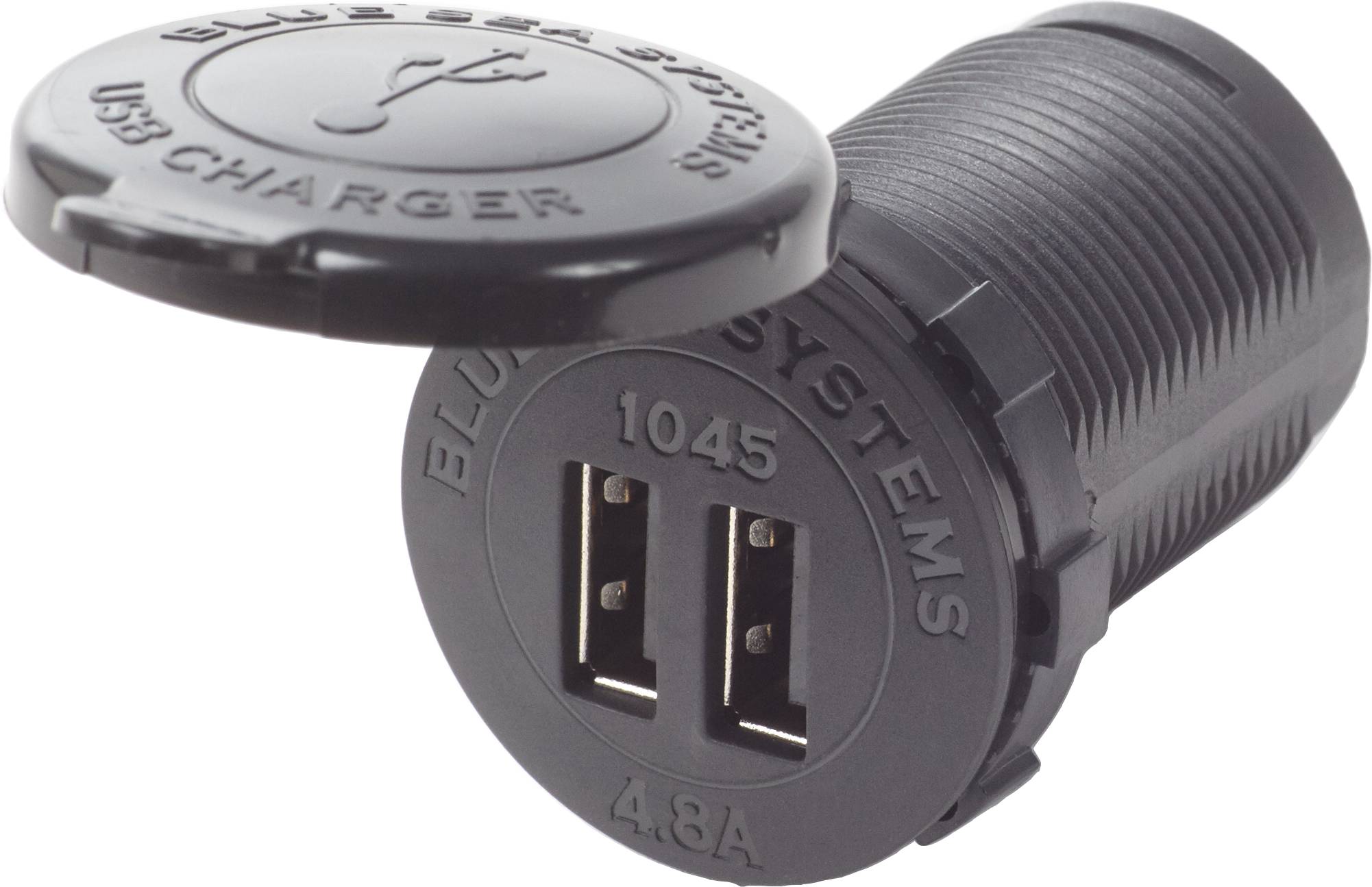 12/24V DC Dual USB Charger 4.8A with Intelligent Device Recognition 1045
