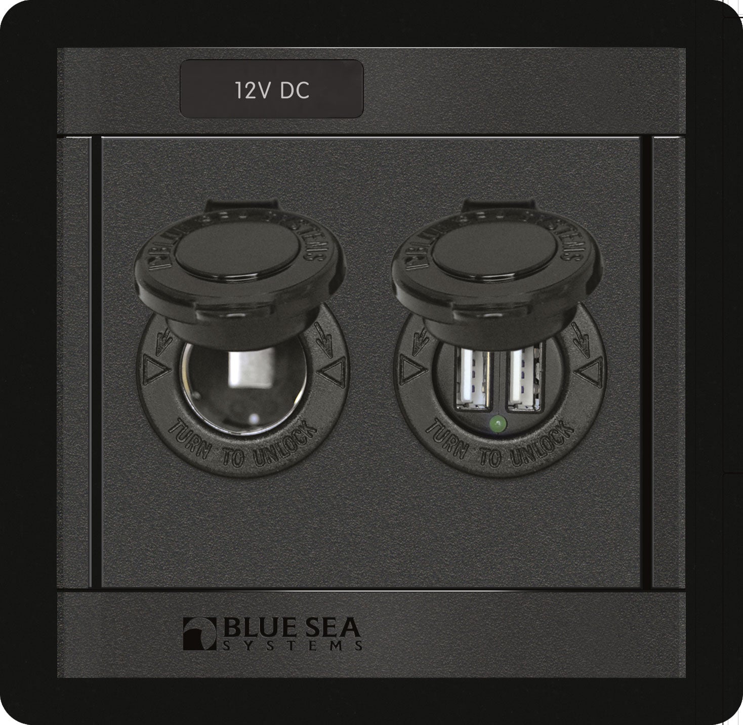 Panel 360 DC 12V Socket Dual USB Charger 1478