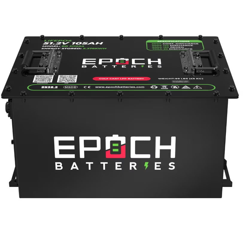 48V 105Ah - LiMax Series - Lithium (LiFePO4) Golf Cart Battery - Complete Kit
