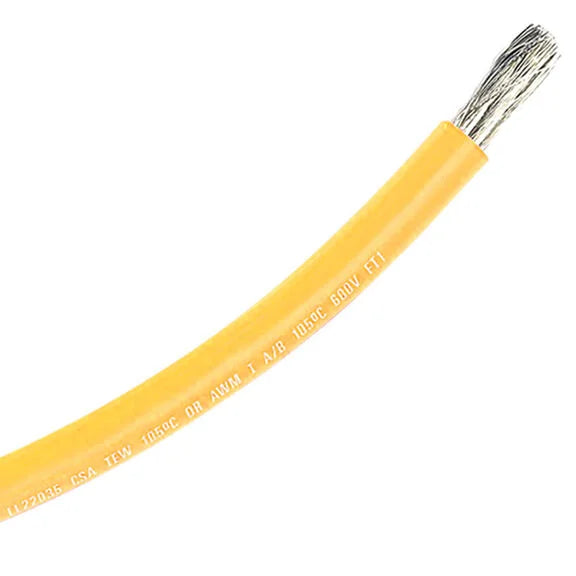 Ancor Tinned Copper Battery Cable, 4/0 AWG (103mm2), Red or Yellow - (1ft)
