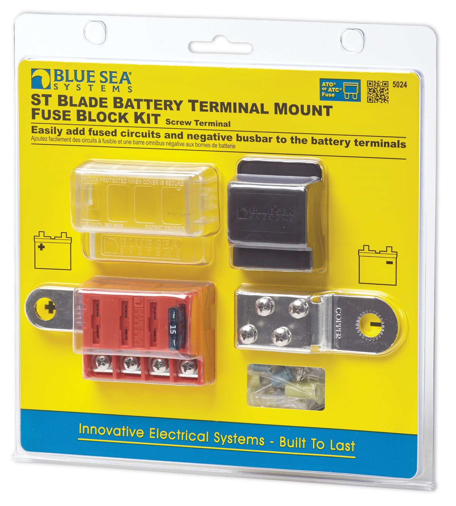 ST Blade Battery Terminal Mount Fuse Block Kit 5024