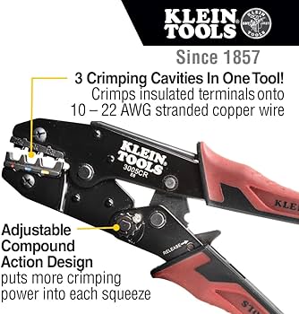 Klein Tools Ratcheting Crimper For Insulated Terminals