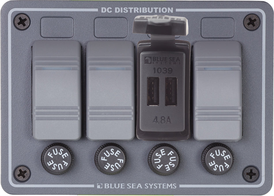 12/24V Dual USB 4.8A Chargers - Switch Mount 1039