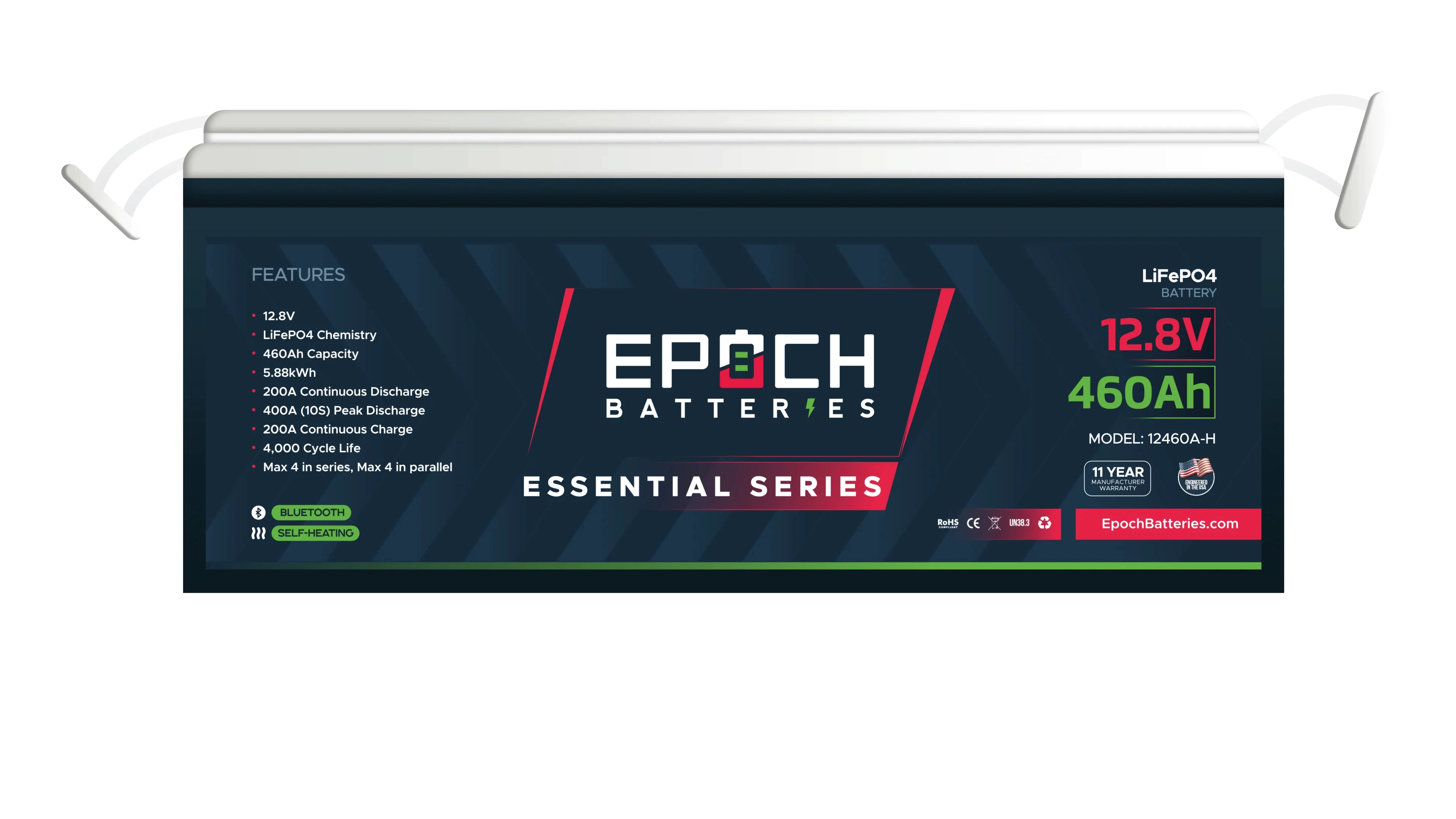 Epoch 460Ah Essential series- Bluetooth and heating 12460A-H