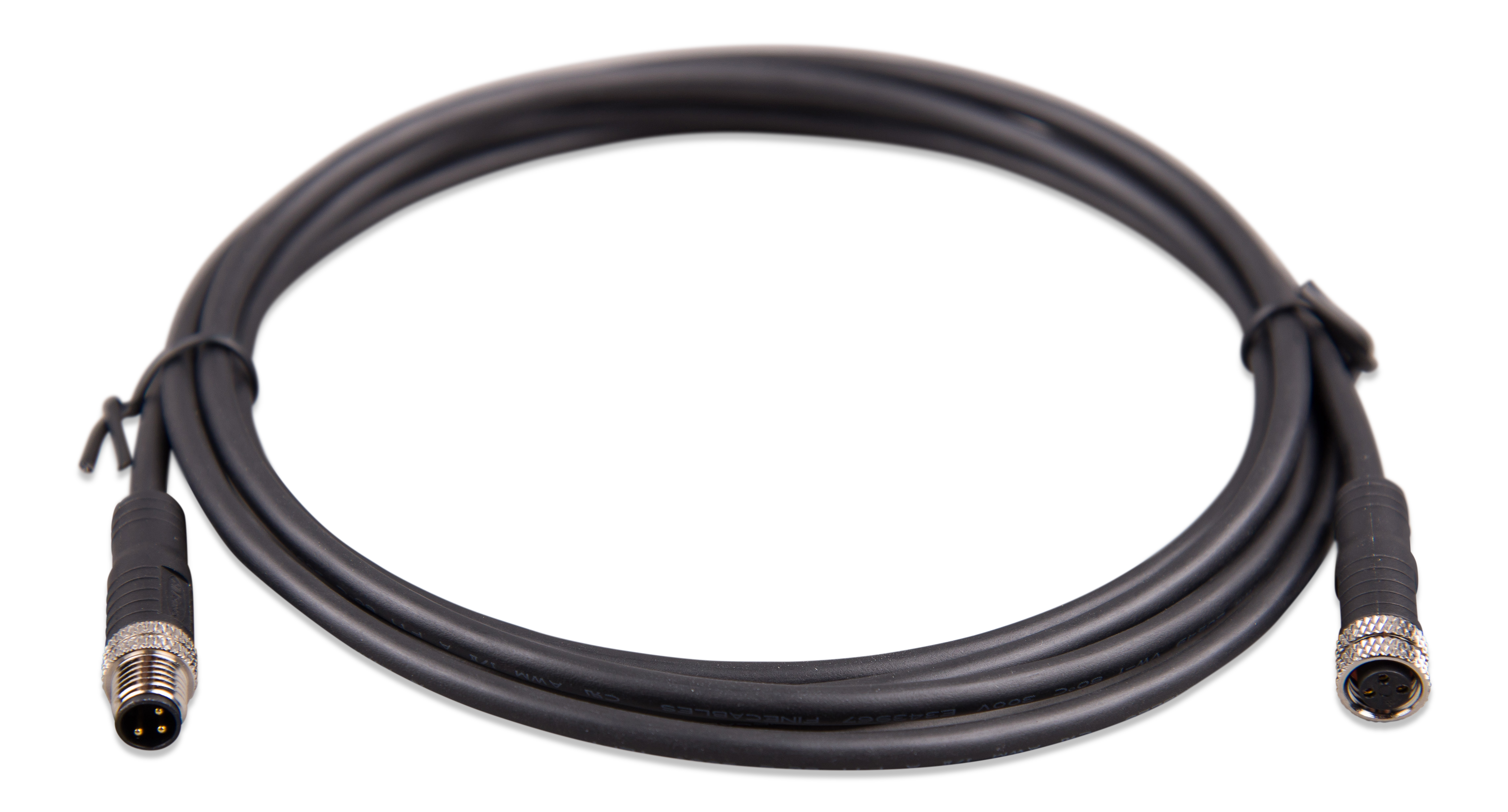 M8 circular connector Male/Female 3 pole cable 2m (bag of 2)