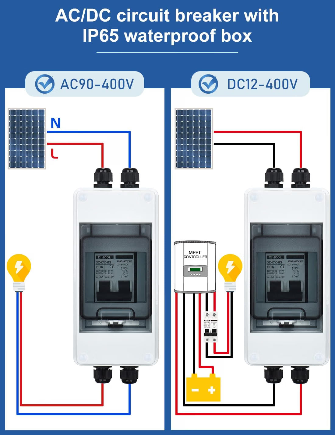 PV Circuit Breaker - 2 Pole