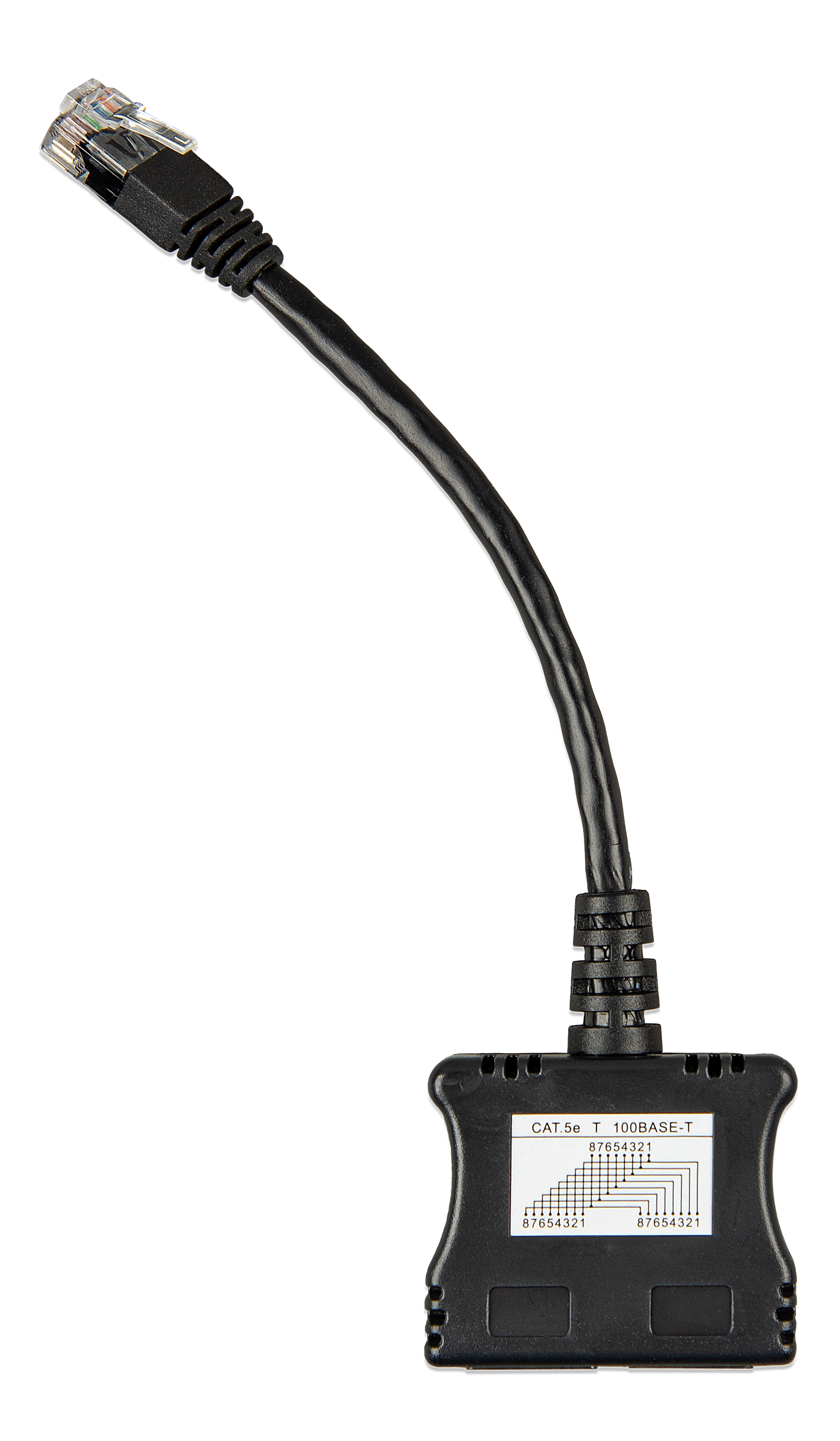 RJ45-splitter 1xRJ45 male/15cm cable/2xRJ45 female