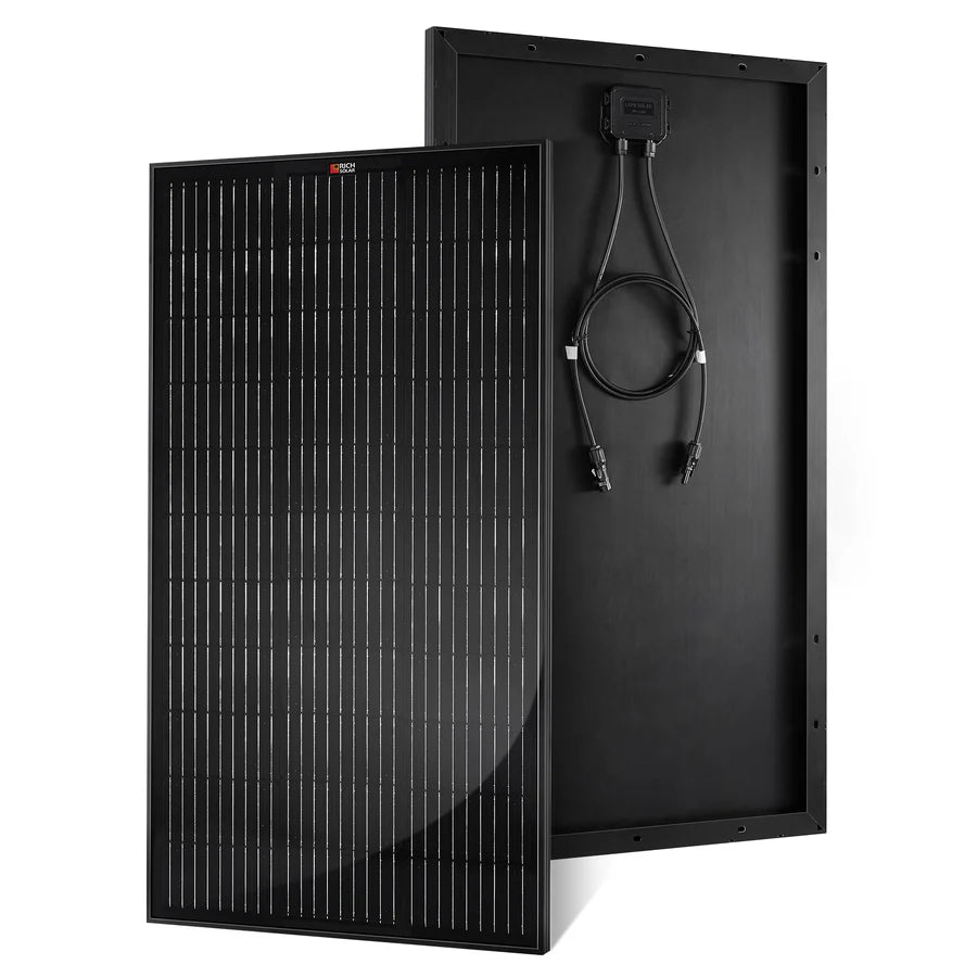 MEGA 100 ONYX | 100 Watt Solar Panel | Premier 12V Off-Grid Solar Panel for Vans, Campers, Boats | 25-Year Output Warranty | UL Certified