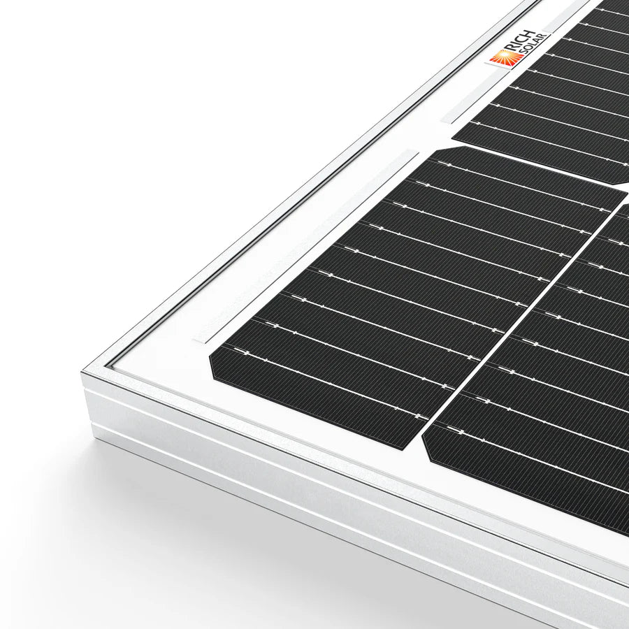 MEGA 100 | 100 Watt Solar Panel | Premier 12V Off-Grid Solar Panel for Vans, Campers, Boats | 25-Year Output Warranty | UL Certified