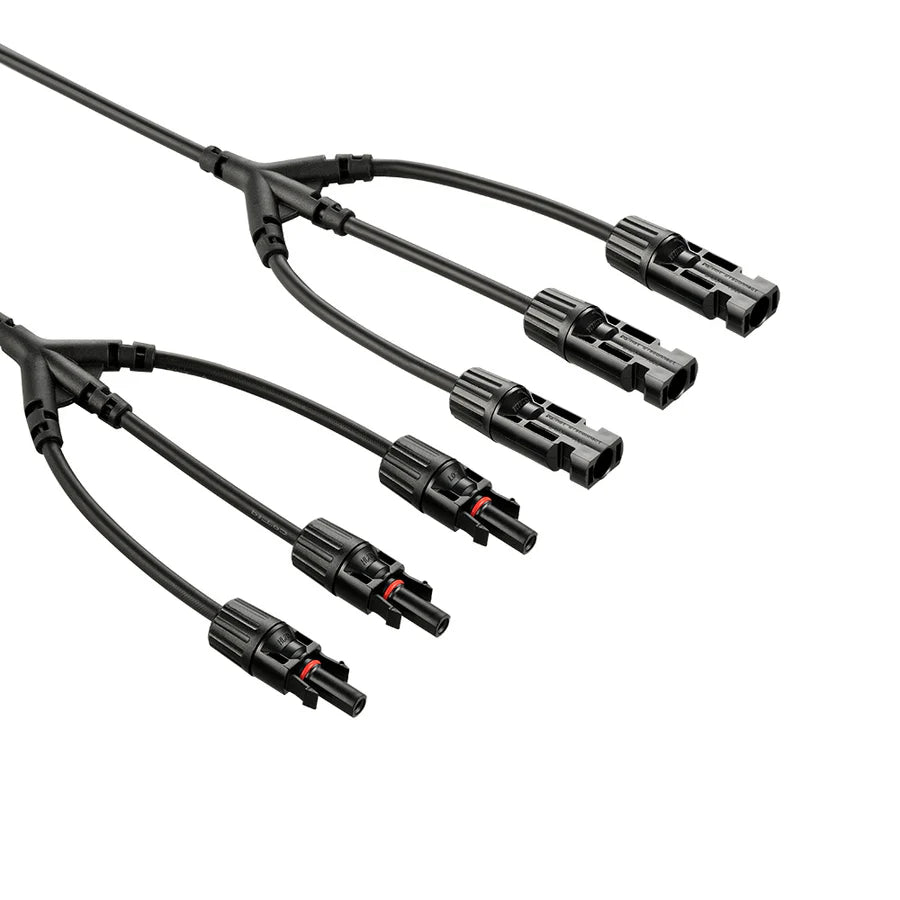 Y Branch Parallel Adapters 3-to-1 | 3-to-1 Weatherproof Parallel Adapters for Solar Panels