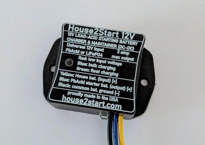 House2Start 12V DC-DC Battery Charger & Float Maintainer for Recreational Vehicles and Boats