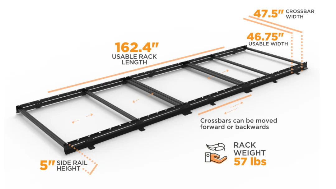 Sprinter Van Low Pro Roof Rack | 170" Wheelbase