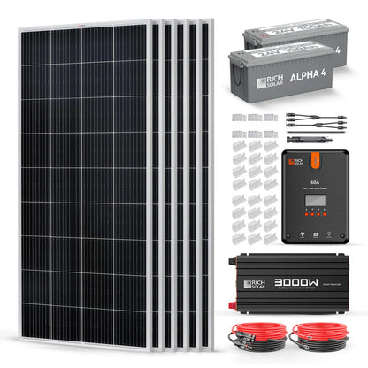 1200 Watt 24v Complete Solar Kit