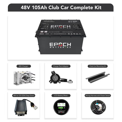 48V 105Ah - LiMax Series - Lithium (LiFePO4) Golf Cart Battery - Complete Kit