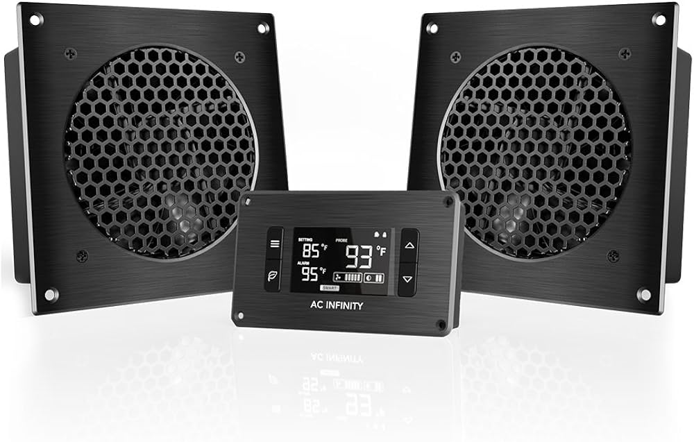 AC Infinity AIRPLATE T8 - Quiet Cooling Dual-Fan System 6" with Thermostat Control
