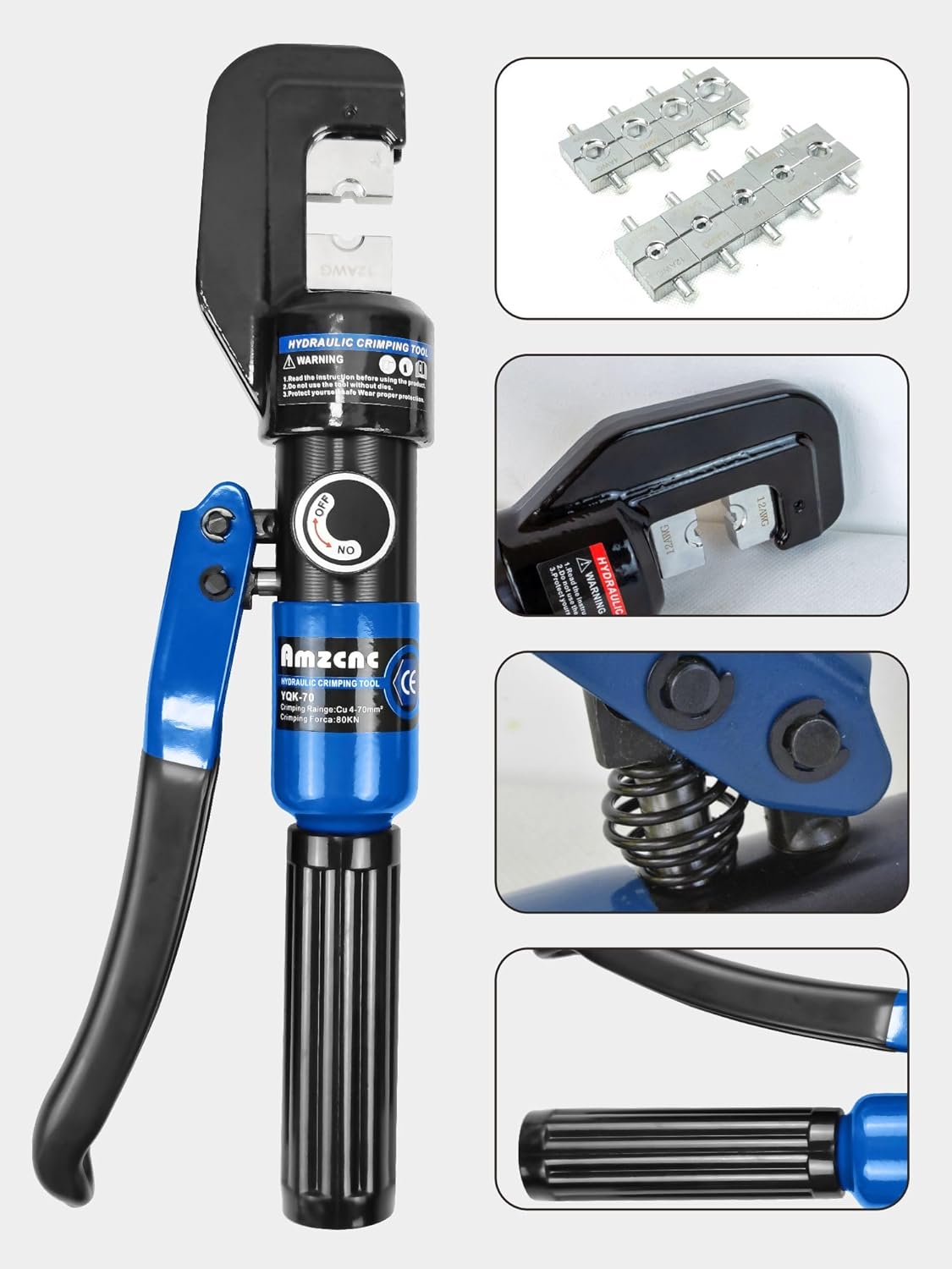 Hydraulic Crimper - 10 Ton 12 AWG to (2/0)