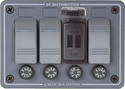12/24V Dual USB 4.8A Chargers - Switch Mount 1039