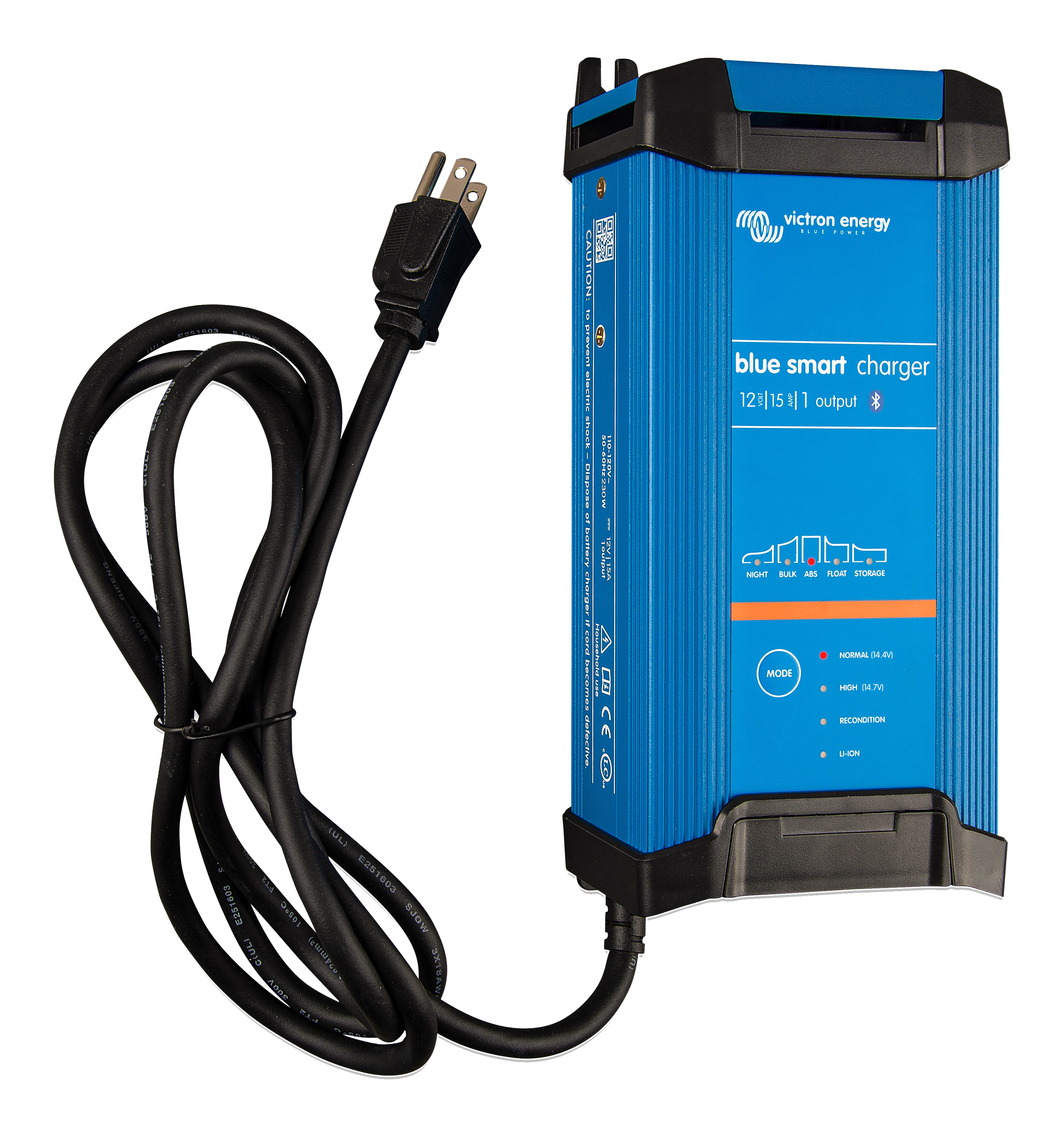 Blue Smart IP22 Charger 12/15(1) 120V NEMA 5-15 for RV and off-grid power systems