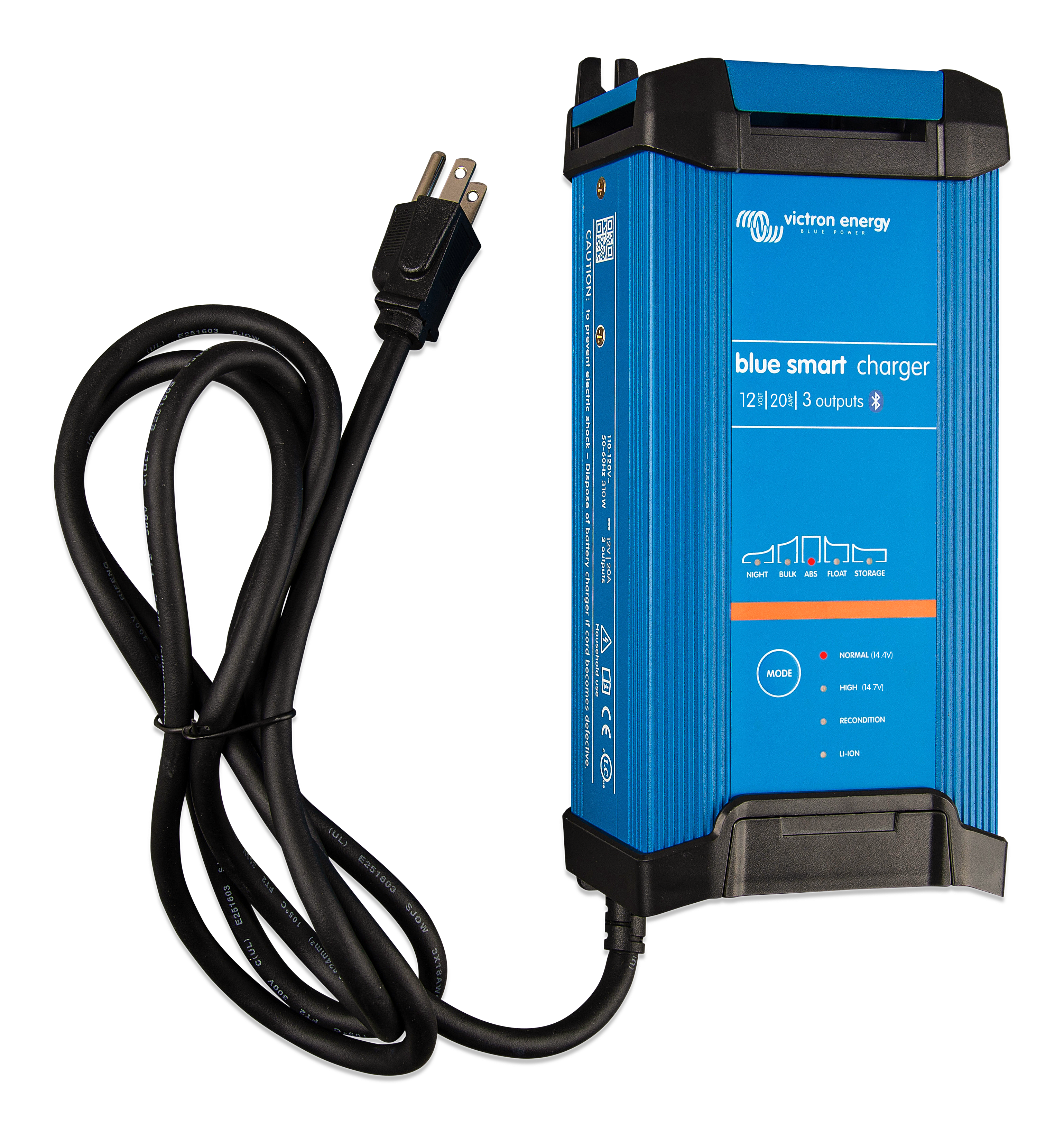 Blue Smart IP22 Charger 12/20(3) 120V NEMA 5-15 for RV and off-grid power systems