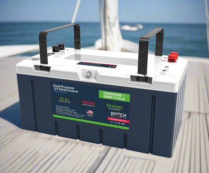 EPOCH 12V 300Ah Pro Series - LiFePO4 Cranking & Deep Cycle Lithium Battery (Dual Purpose) - DP12300H