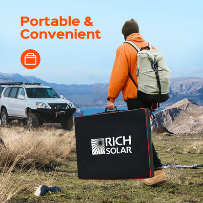 MEGA 200 Portable Briefcase Solar Panel | 200 Watt Portable Solar Panel