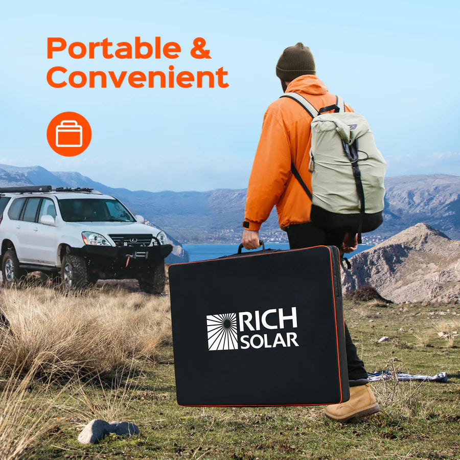 MEGA 200 Portable Briefcase Solar Panel | 200 Watt Portable Solar Panel