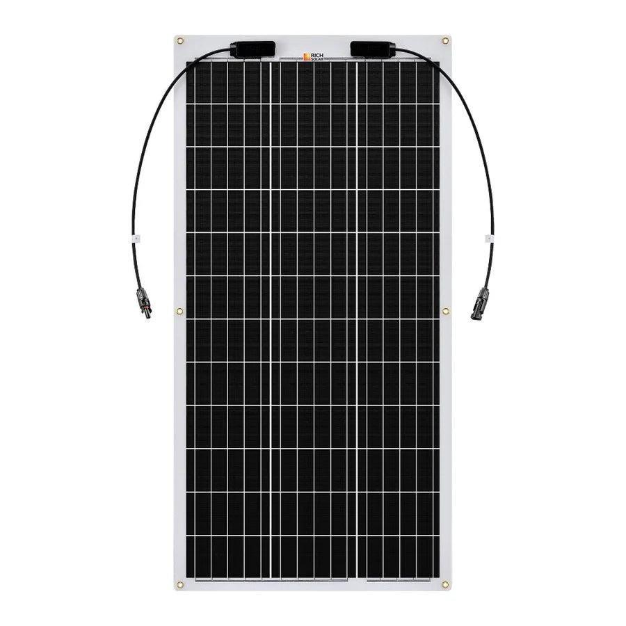 MEGA 100 FLEX | 100 Watt Flexible Solar Panel | Lightweight 12V Flexible Solar Panel for Vans, Boats, Trailers | High Efficiency
