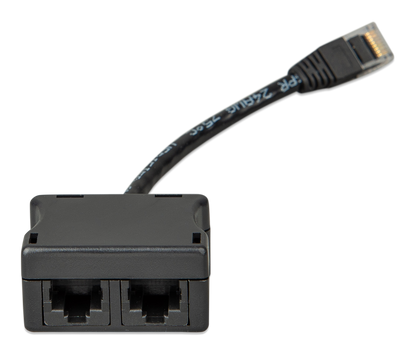RJ45-splitter 1xRJ45 male/15cm cable/2xRJ45 female
