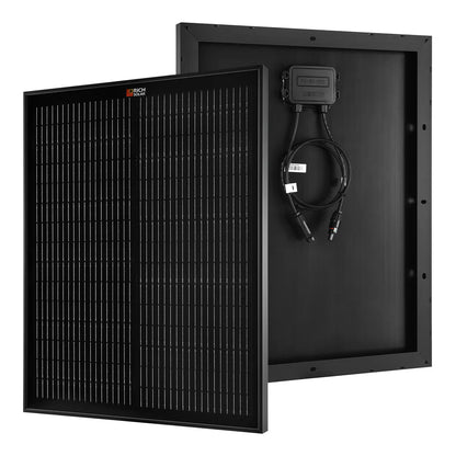 MEGA 50 ONYX | 50 Watt Solar Panel | Compact 12V Off-Grid Solar Panel for Boats, Vans, Trailers | 25-Year Output Warranty