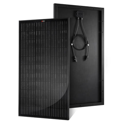 MEGA 100 ONYX | 100 Watt Solar Panel | Premier 12V Off-Grid Solar Panel for Vans, Campers, Boats | 25-Year Output Warranty | UL Certified