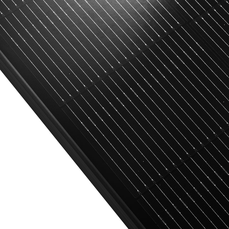MEGA 200 ONYX | 200 Watt Solar Panel | Premier 12V Off-Grid Solar Panel for RVs Cabins, Boats | 25-Year Output Warranty | UL Certified