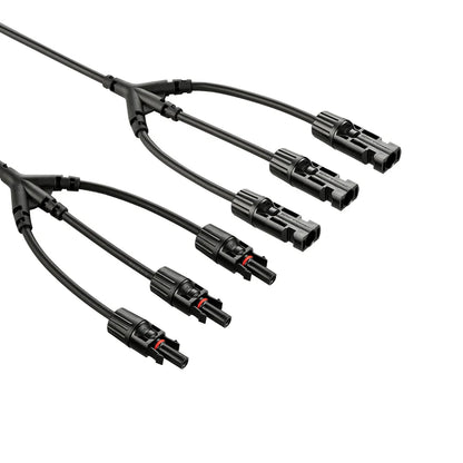 Y Branch Parallel Adapters 3-to-1 | 3-to-1 Weatherproof Parallel Adapters for Solar Panels