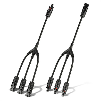 Y Branch Parallel Adapters 3-to-1 | 3-to-1 Weatherproof Parallel Adapters for Solar Panels