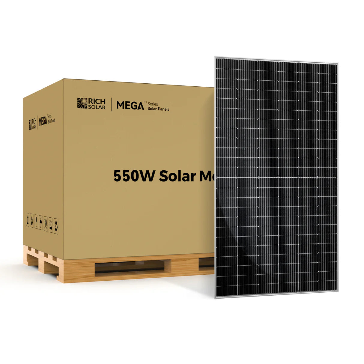 MEGA 550 | 550 Watt Bifacial Solar Panel | Premium Grid-tie or Off-grid Solar Panel for Residential, Commercial, Agriculture | 25-Year Output Warranty | UL Certified