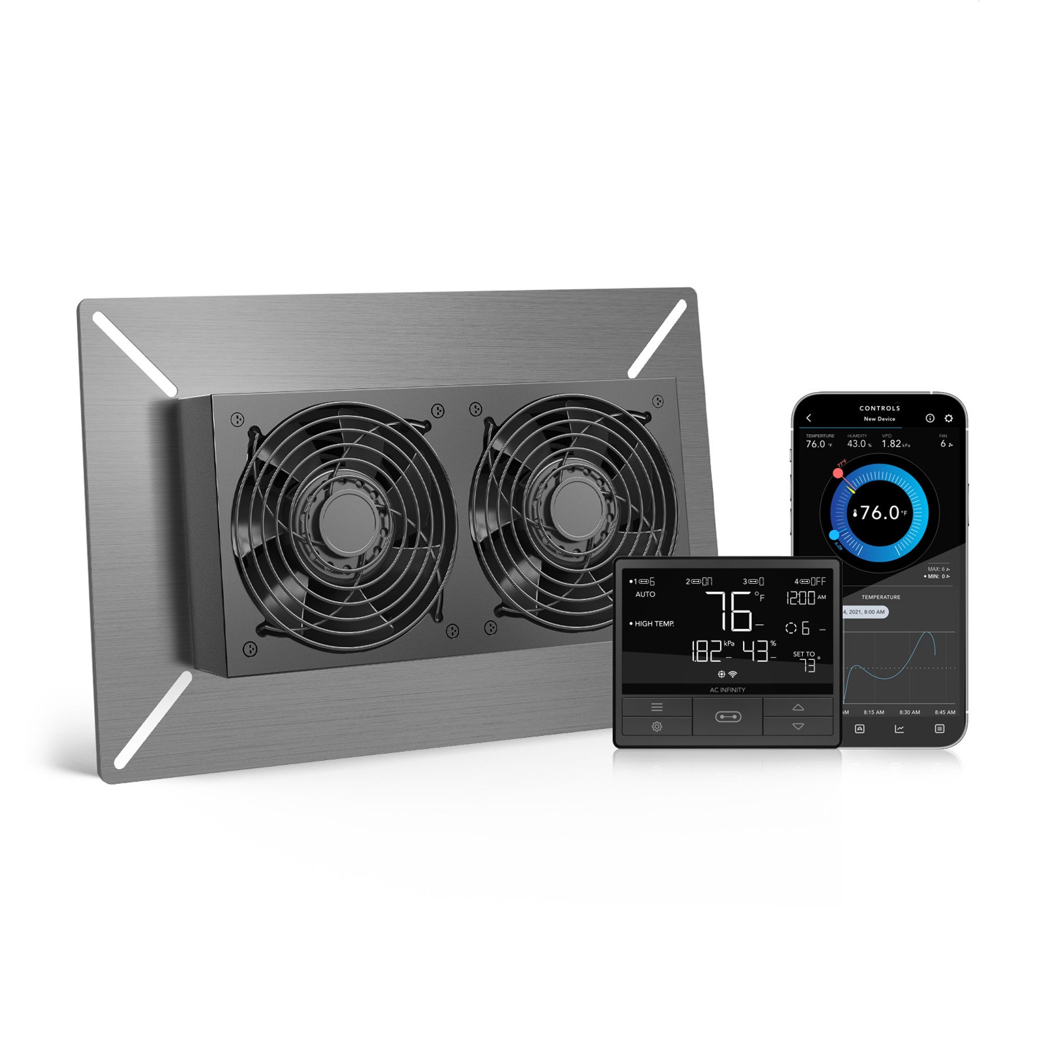 AC Infinity AIRTITAN T7, Crawlspace Ventilator Fan 12" with Temperature Humidity Controller