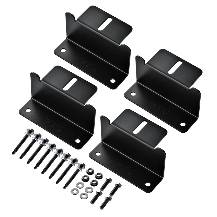 Z-Brackets | Mounting Hardware Z-Brackets with Screws - (Black - 1 1/4 inch)