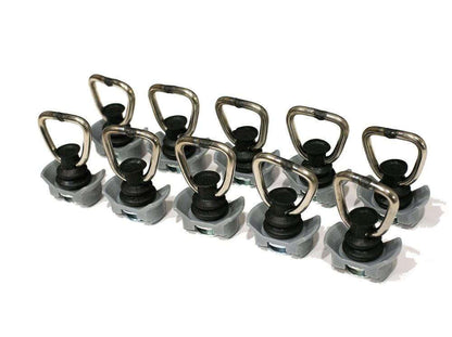 Adventure Van L-Track Anchors with D-Ring Hooks - 10 Pack