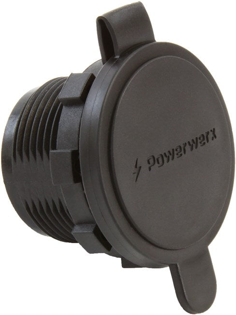 Panel Mount Housing for a Single Powerpole Connector with a Weather Tight Cover