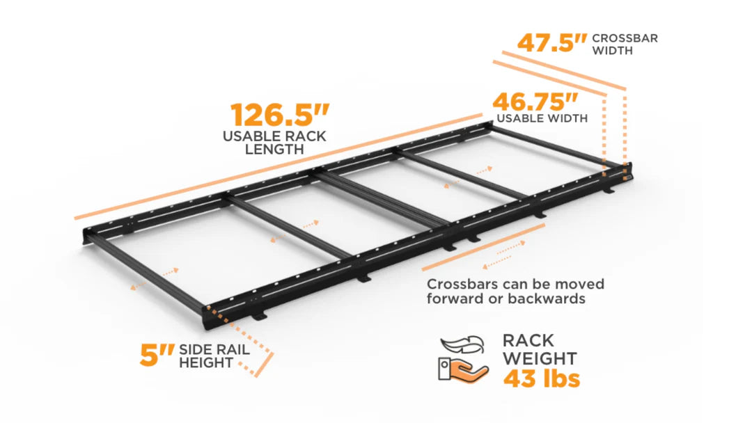 Sprinter Van Low Pro Roof Rack | 144" High Roof