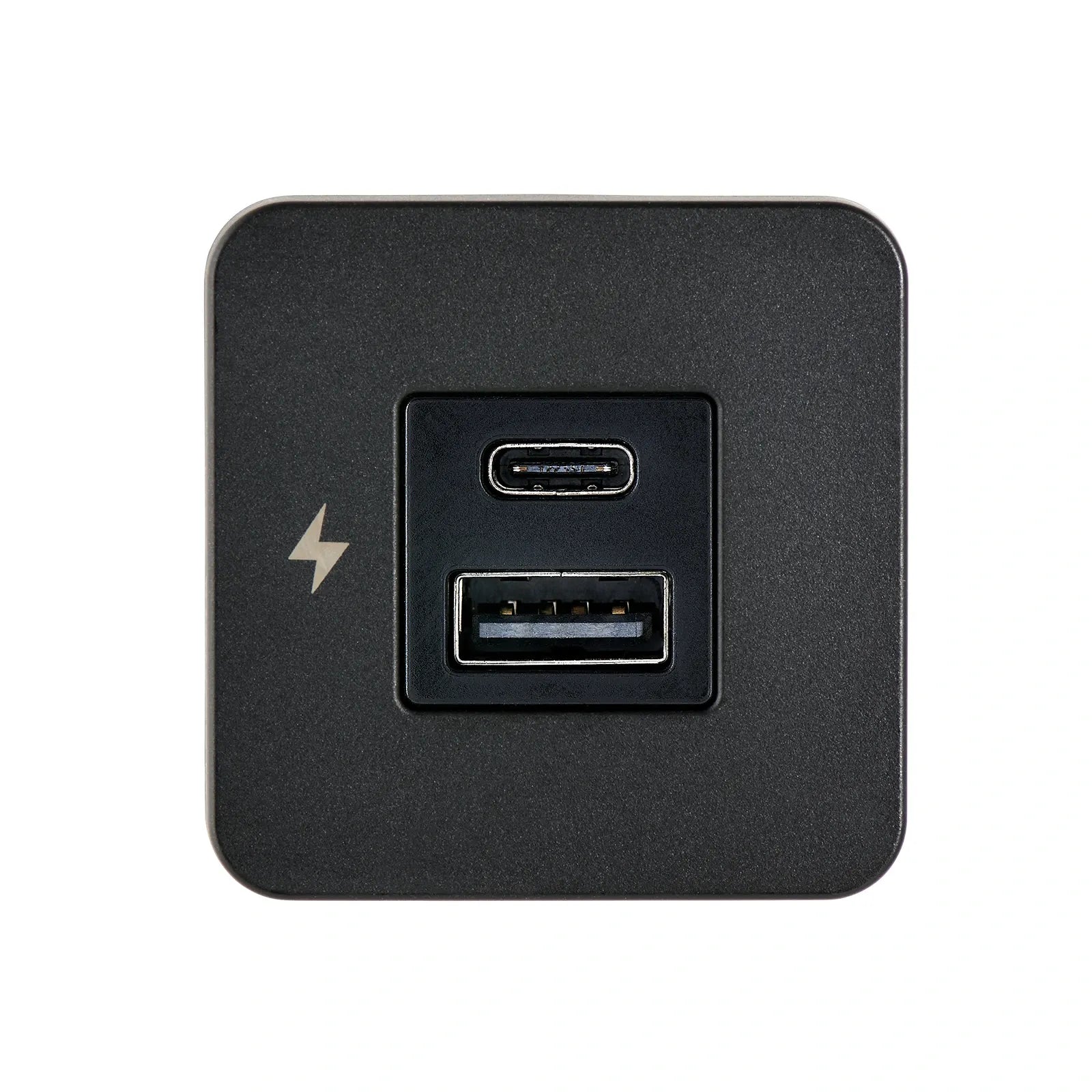TILE - USB-A / USB-C Interiors Charging Socket 12/24V - Black Bezel